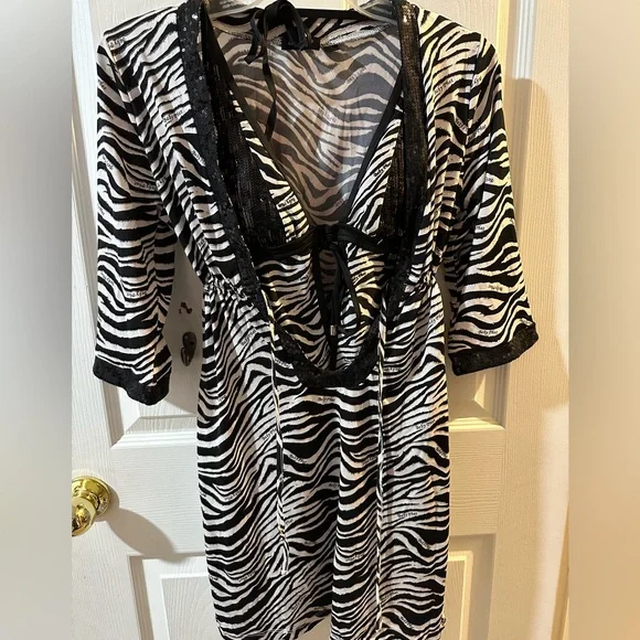 Baby Phat Zebra Tankini with Matching Coverup - Picture 1 of 9